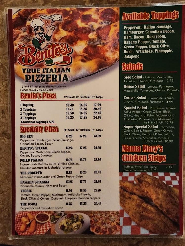Benito's Inc Menu image 1